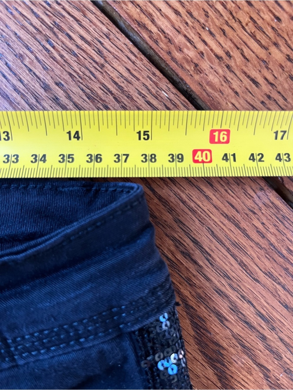 Tristan Y2K Black Low Rise Bootcut Jeans Sequin Side Stripe Size 8 - Picture 10 of 11